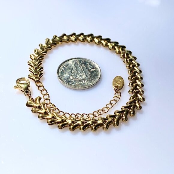 💙 Gold Plated Stainless Steel Wheat Chain Bracelet - Picture 12 of 12